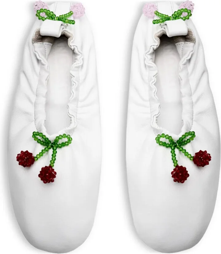 Bead-Embellished Ballet Flats - Image 2