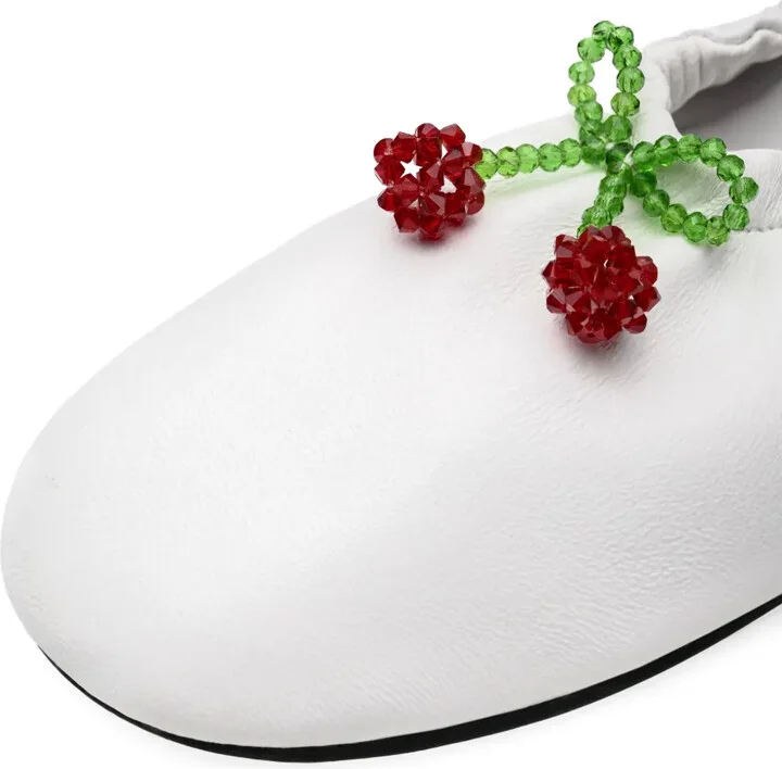 Bead-Embellished Ballet Flats - Image 4