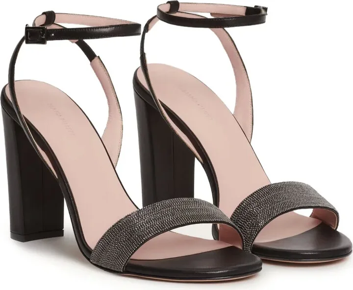 Bead-Embellished Block-Heel Sandals - Image 2