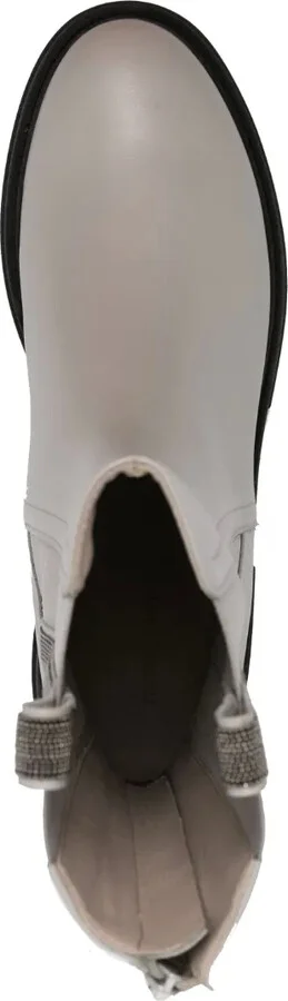 Bead-Embellished Combat Boots - Image 4