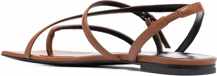 Bead-Embellished Cross-Strap Sandals - Image 3