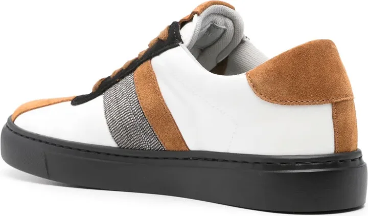 Bead-Embellished Lace-Up Sneakers - Image 3
