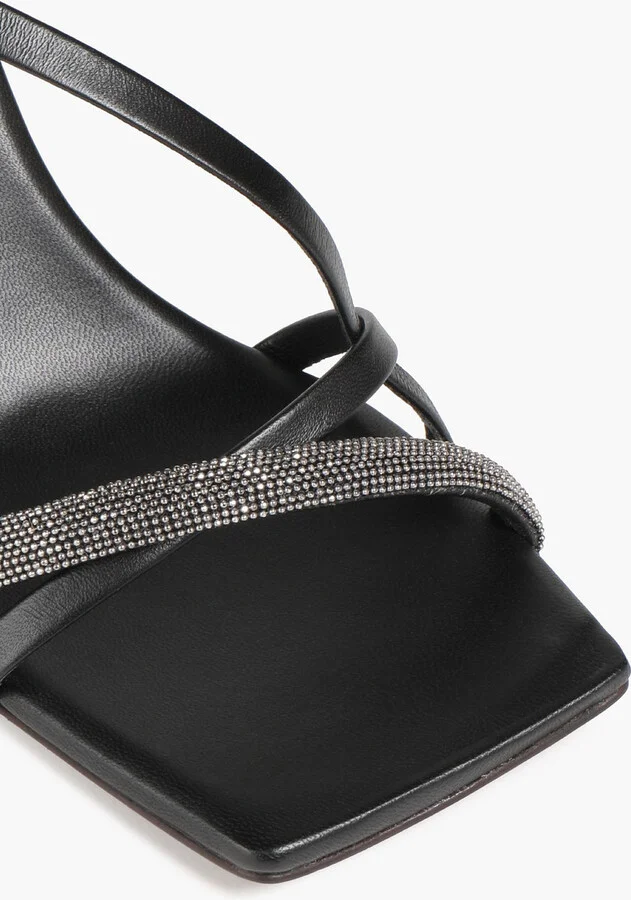 Bead-embellished leather sandals - Image 4