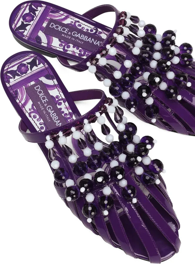 Bead-Embellished Mules - Image 4