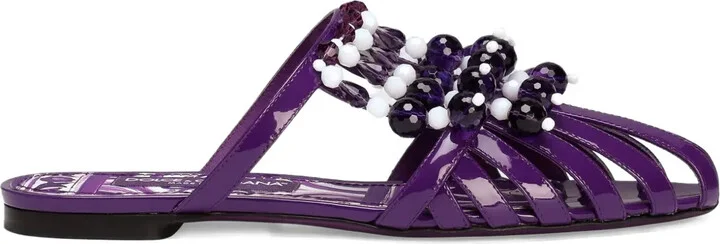 Bead-Embellished Mules