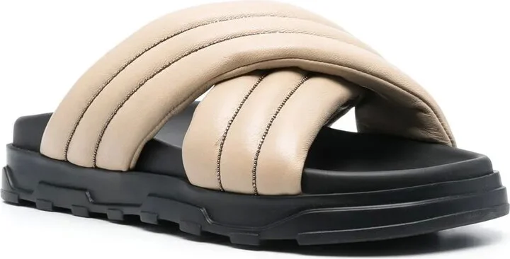 Bead-Embellished Padded Slides - Image 2