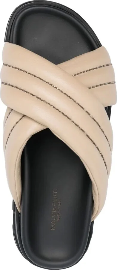Bead-Embellished Padded Slides - Image 4
