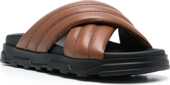 Bead-Embellished Padded Slides - Image 2