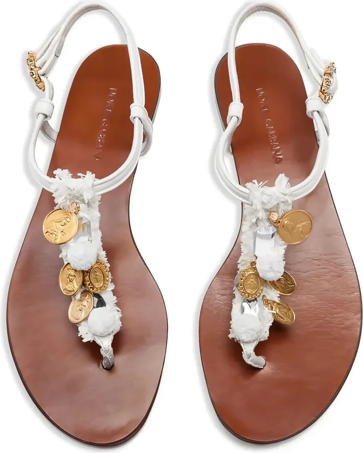 Bead-Embellished Sandals - Image 3