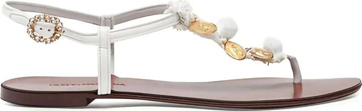Bead-Embellished Sandals
