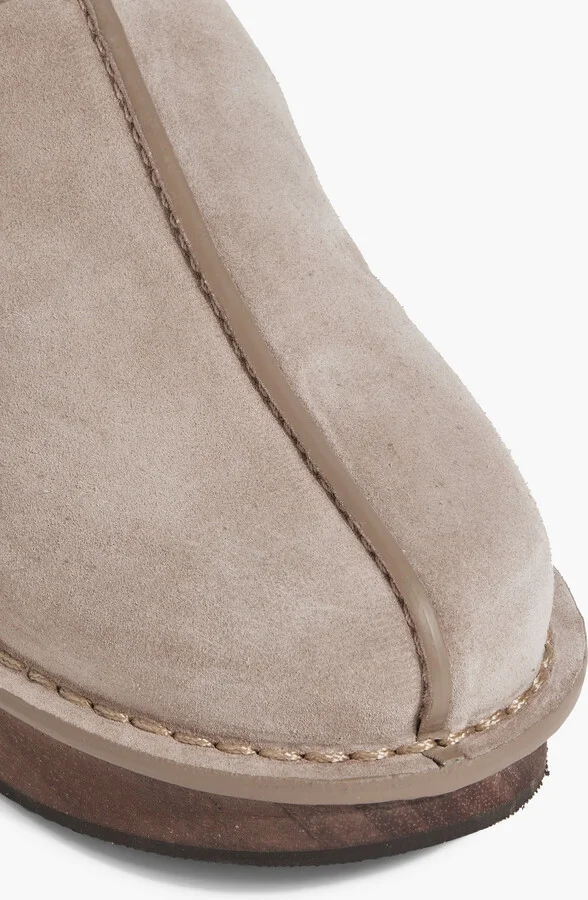 Bead-embellished suede clogs - Image 4