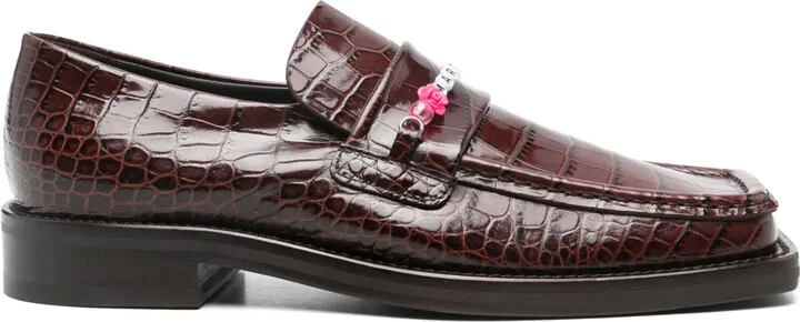 Bead-Logo Loafers