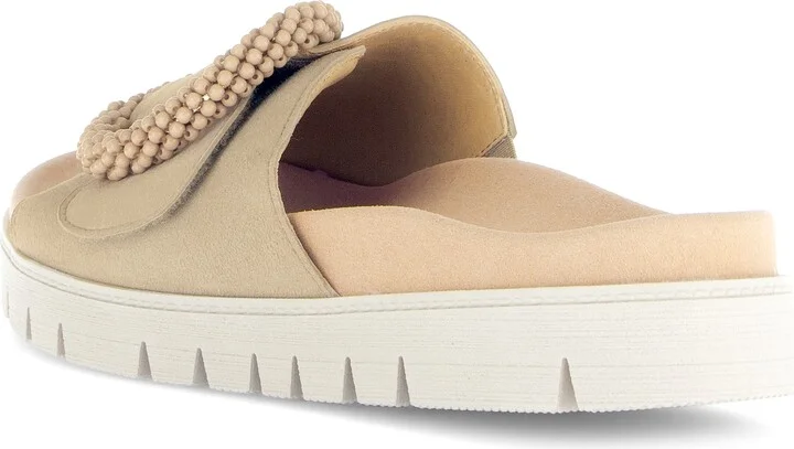Beaded Buckle Platform Slide Sandal - Image 2