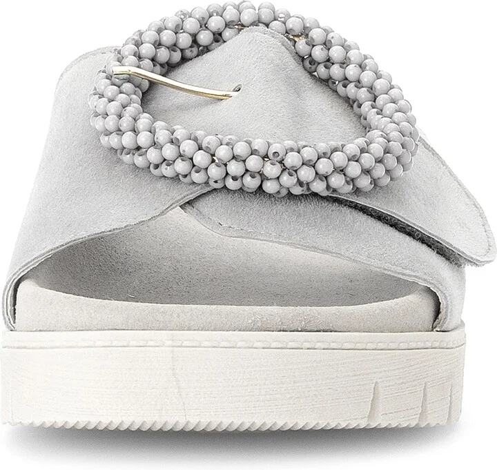 Beaded Buckle Platform Slide Sandal - Image 10