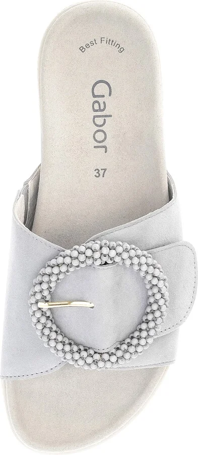 Beaded Buckle Platform Slide Sandal - Image 11