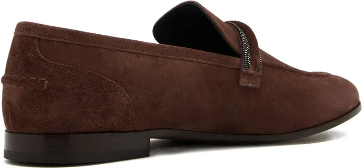 Beaded-Embellished Suede Loafers - Image 4