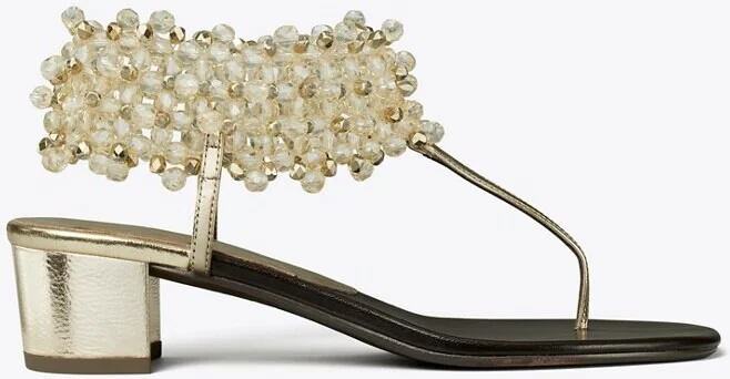 Beaded Heeled Sandal - Image 3