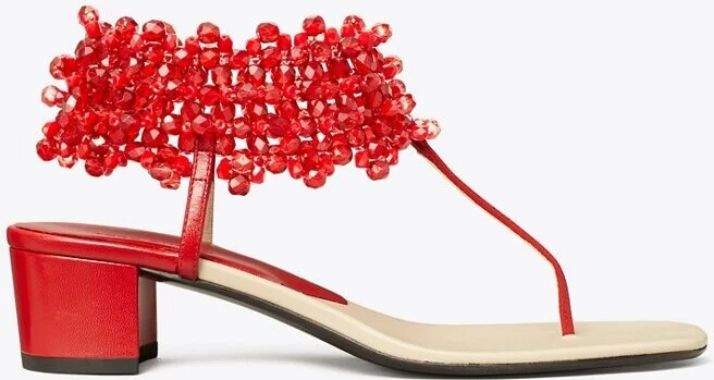 Beaded Heeled Sandal - Image 3