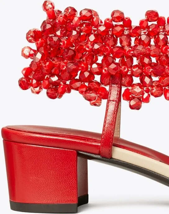 Beaded Heeled Sandal - Image 4