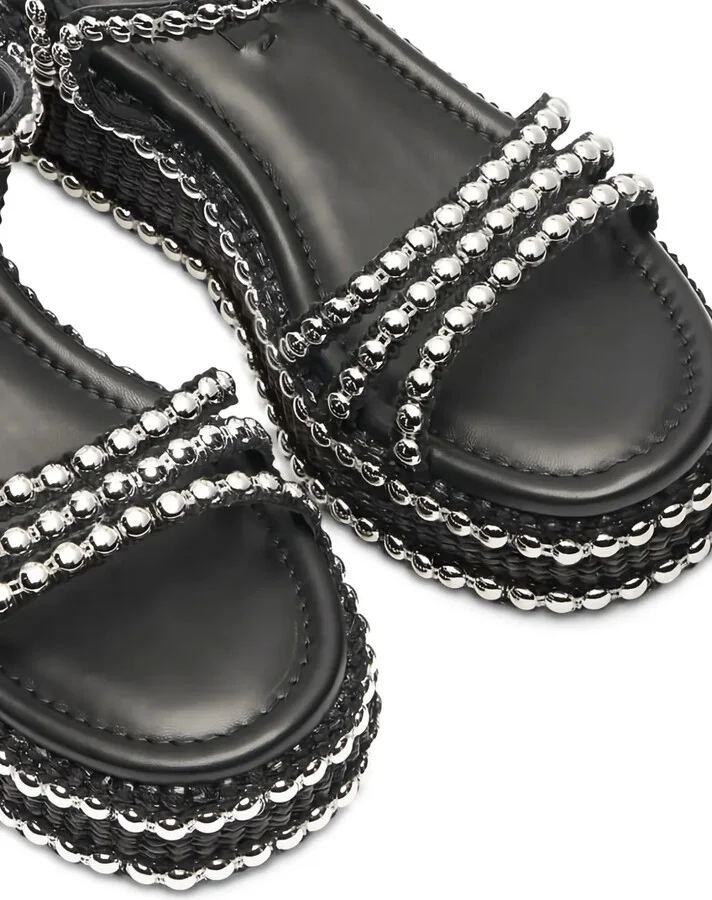 Beaded Heeled Sandals - Image 3