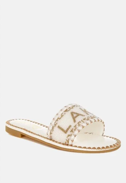 Beaded Lake Como Flat Slip Ons Women - Image 3