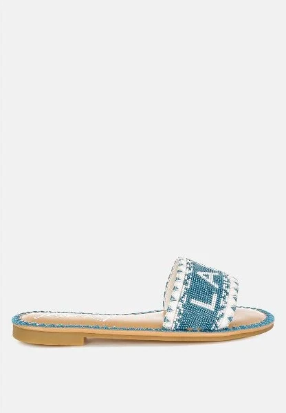 Beaded Lake Como Flat Slip Ons Women