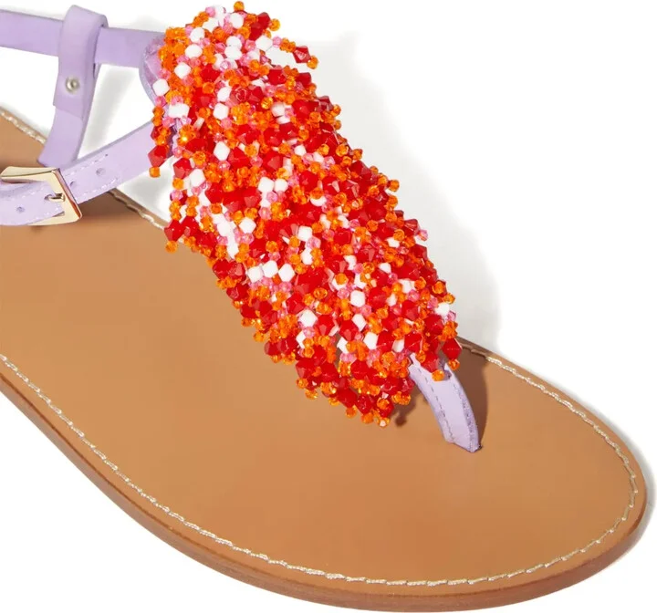 Beaded Leather Sandals - Image 5