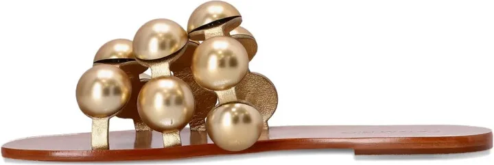 Beads-Embellished Leather Sandals - Image 3
