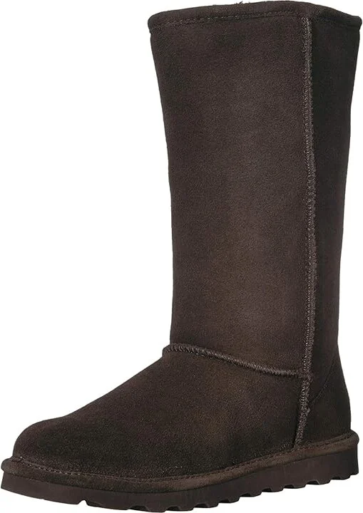 Bearpaw Elle Tall Women's Shoes Chocolate : 6 M, Suede - Image 2