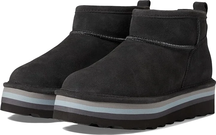 Bearpaw Retro Shorty Women's Shoes Graphite : 5 M, Suede