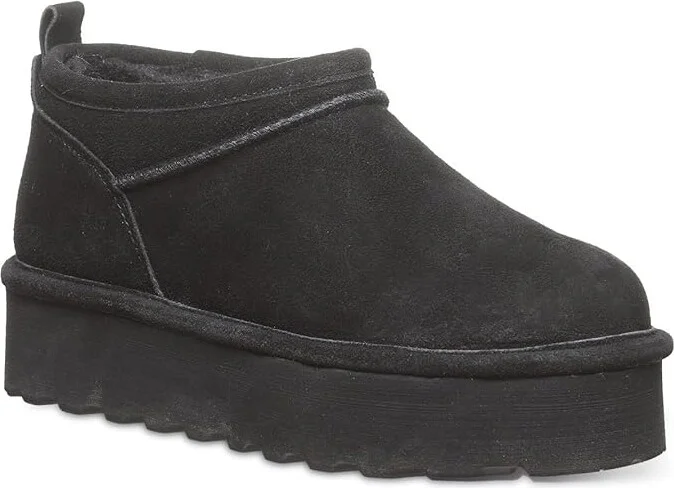 Bearpaw Retro Super Shorty Women's Boots Black : 9 M, Rubber/Suede/Wool