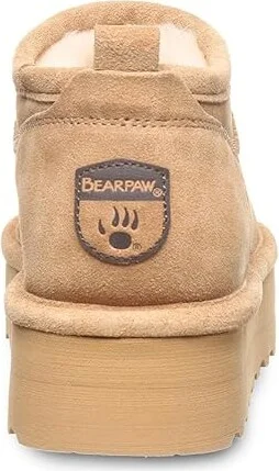 Bearpaw Retro Super Shorty Women's Boots Iced Coffee : 5 M, Rubber/Suede/Wool - Image 4