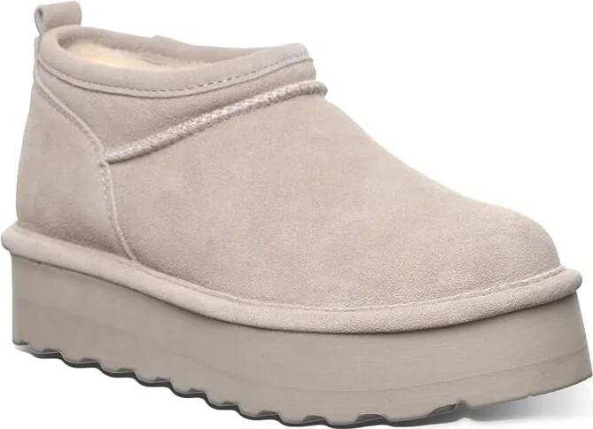 Bearpaw Retro Super Shorty Women's Boots Mushroom : 7 M, Rubber/Suede/Wool