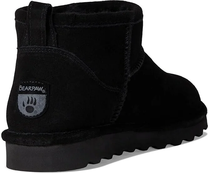 Bearpaw Shorty Women's Shoes Black : 5 M, Leather - Image 4