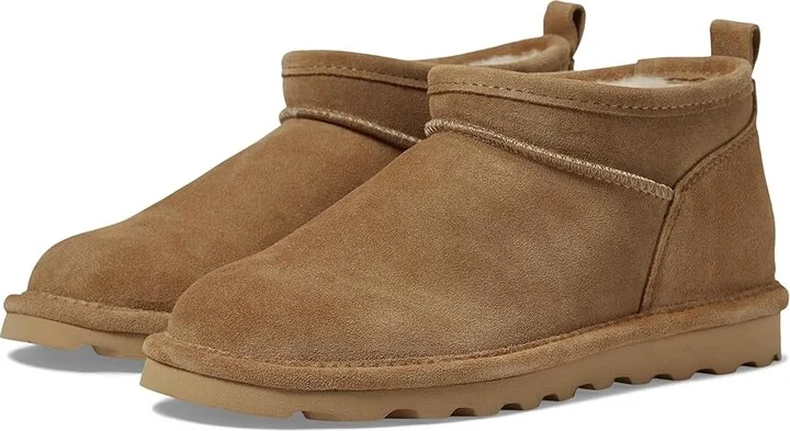 Bearpaw Super Shorty Women's Boots Iced Coffee : 5 M, Rubber/Shearling/Suede