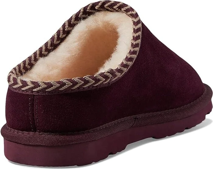 Bearpaw Tabitha Women's Clog Shoes Eggplant : 5 M, Leather - Image 4