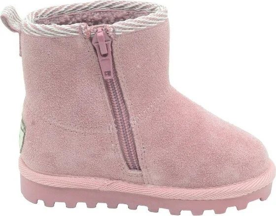 BEARPAW Toddler Jessica Suede Booties with Faux-Fur Lining - Chocolate, Size 5T - Image 5