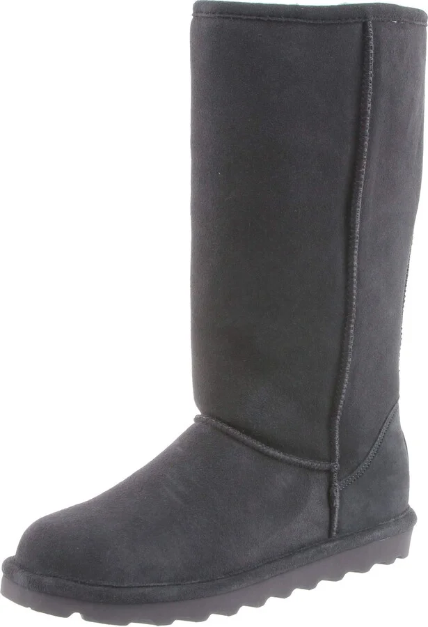 BEARPAW Women's Elle Tall Charcoal Size 7 | Women's Boot Classic Suede | Women's Slip On Boot | Comfortable Winter Boot