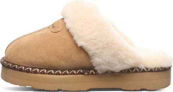 Bearpaw Women's LOKI PLATFORM LO DECO Slippers | Iced Coffee Solid | Size - Image 2