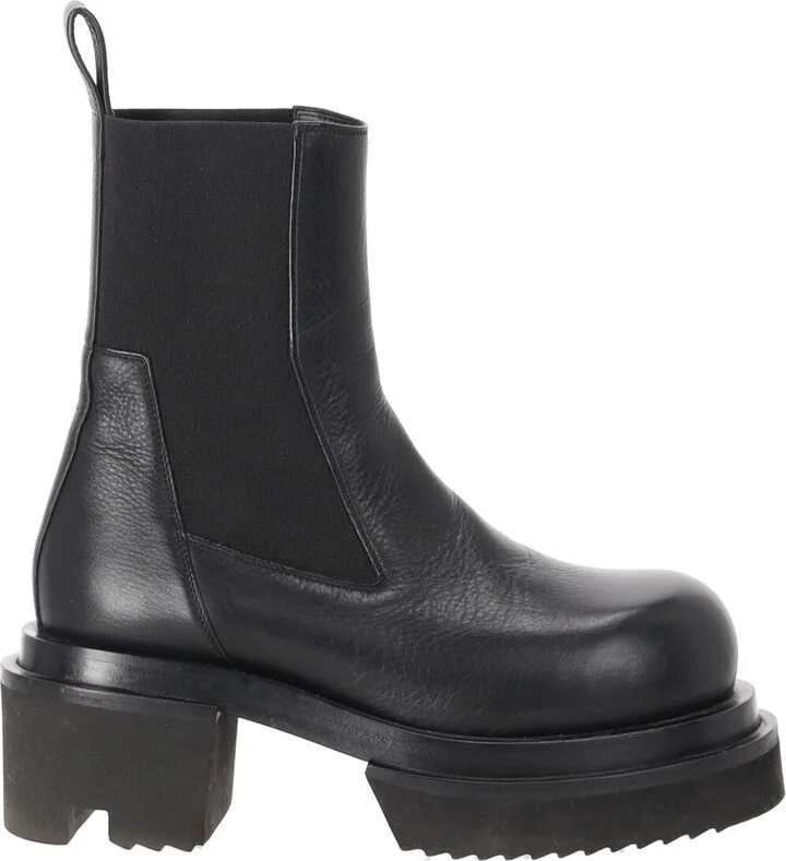 Beatle Bogun Ankle Boots in Black Calf Leather
