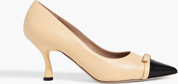 Beatrix 70 bow-detailed leather pumps