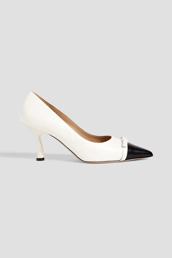 Beatrix 70 bow-detailed leather pumps