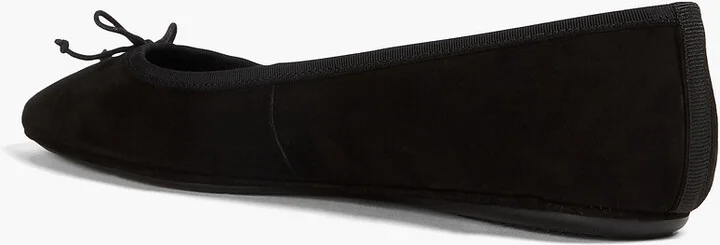 Beatrix bow-detailed suede ballet flats - Image 3