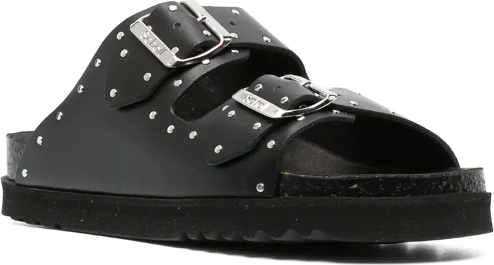 Beatriz stud-embellished leather slides - Image 2
