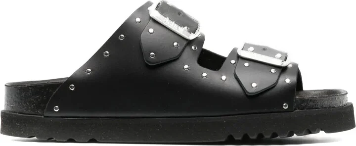 Beatriz stud-embellished leather slides