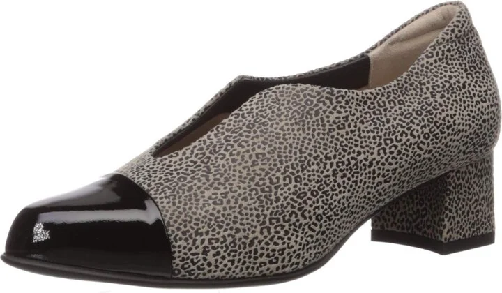 Fall Taupe Leopard Print Sude Patent