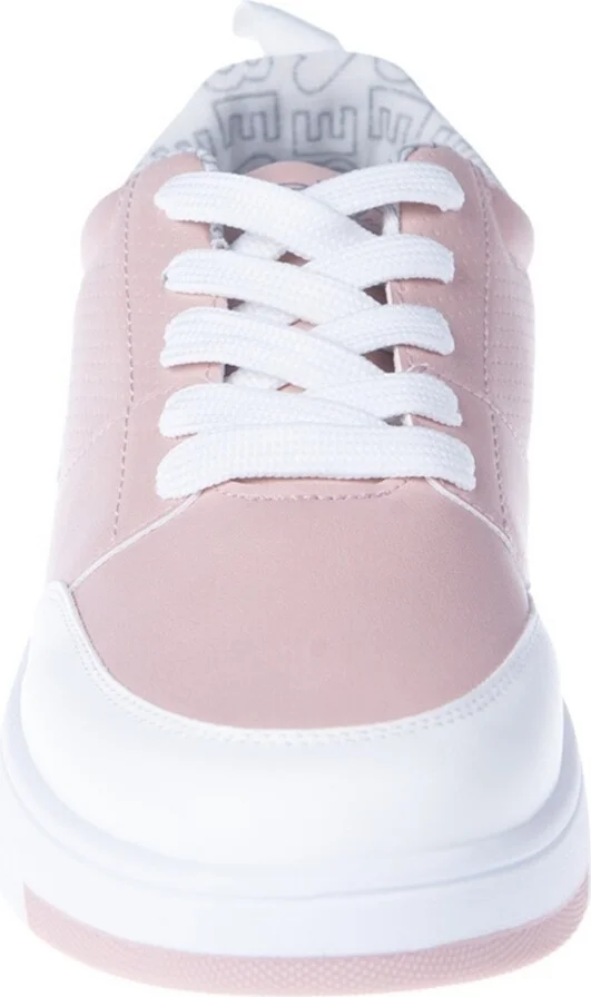 Bebe Little and Big Girls Court Low Top Sneaker - White/grey - Image 9