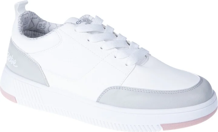 Bebe Little and Big Girls Court Low Top Sneaker - White/grey