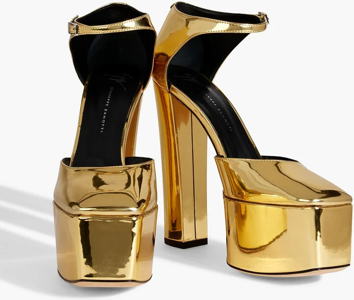 Bebe mirrored-leather platform pumps - Image 2