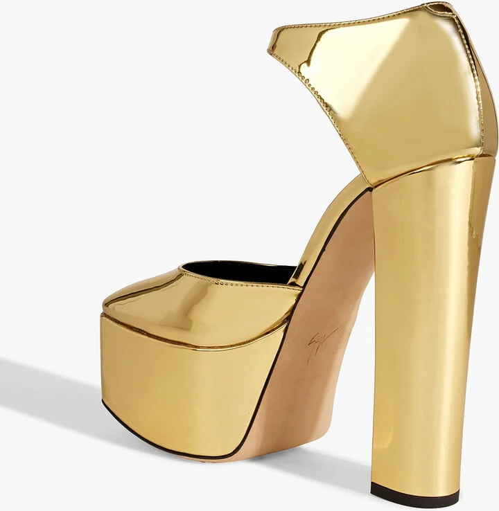 Bebe mirrored-leather platform pumps - Image 3